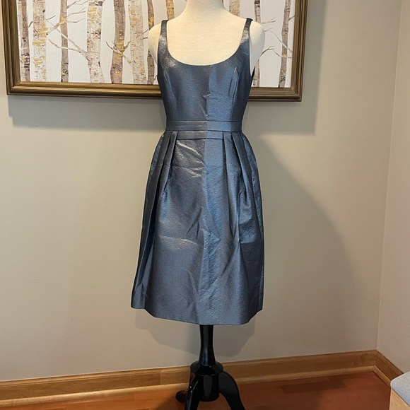 HUGO Hugo Boss silver-gray Kelisa dress sz 6 gunmetal - Picture 5 of 12